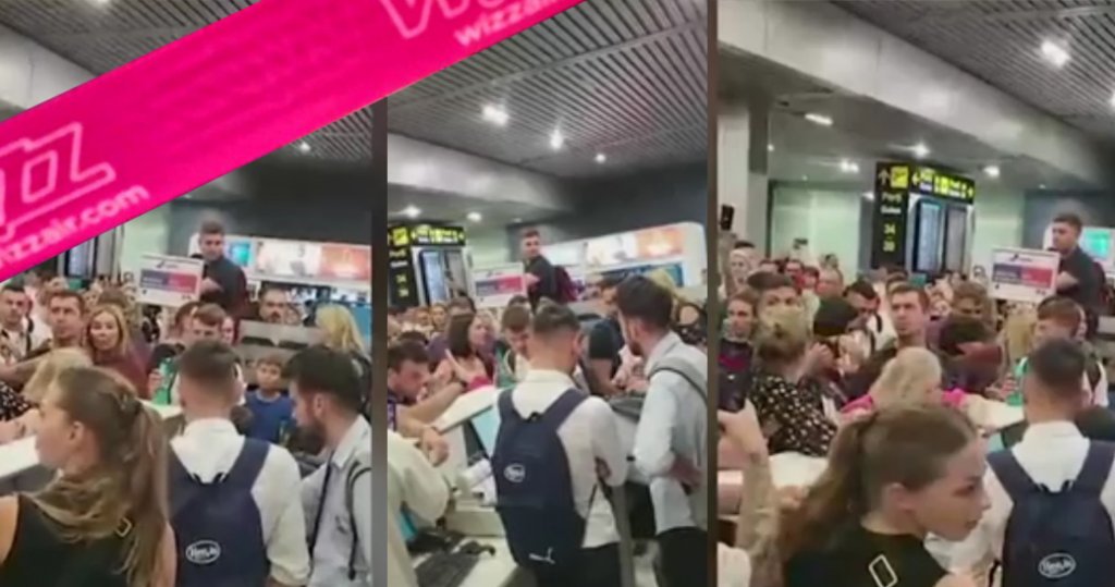 Pasageri Wizz Air evacuați cu poliția din aeroport după ce le-au fost anulate zborurile