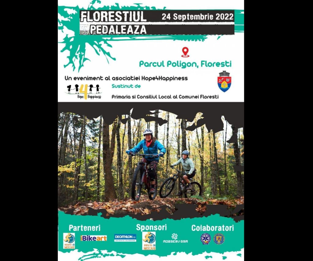 Floreștenii, chemați să facă sport: Evenimentul „Floreștiul pedalează” are loc în weekend