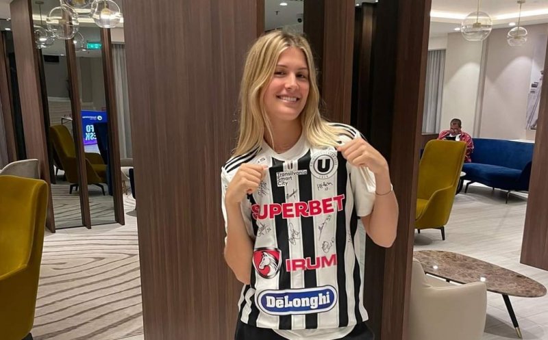 Eugenie Bouchard, suporter al Universității Cluj. Canadianca s-a pozat în tricoul "studenților"