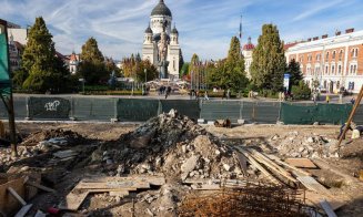 Emil Boc, pe şantierul din Parcul Ștefan cel Mare: "Lucrările sunt într-o ușoară întârziere, dar pot fi finalizate până la sfârșitul anului"