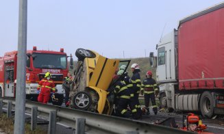 Accident grav pe Autostrada Transilvania. O persoană a murit, alta este în stare foarte gravă