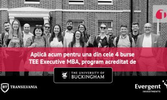 Până în 25 noiembrie se poate aplica pentru patru burse de 32.000 de euro, la Transilvania Executive Education MBA