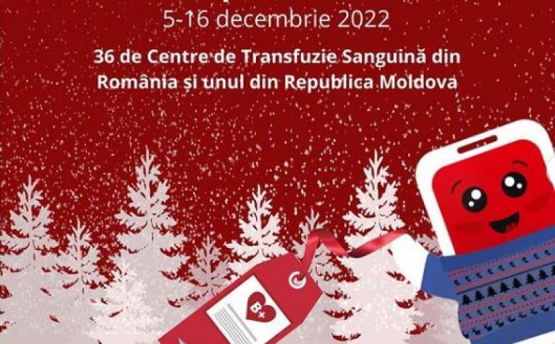 Campanie de donare de sânge la Cluj, înainte de Crăciun: "Fii erou, fă un cadou!"