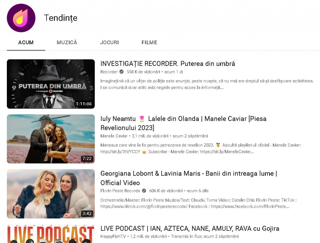 O investigație Recorder învinge manelele și ajunge pe locul 1 în Trending pe Youtube România