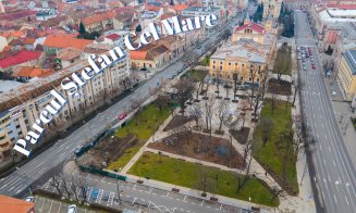 Plimbare aeriană prin șantierul de la Parcul Ștefan Cel Mare din Cluj-Napoca. Clujenii, revoltaţi de calitatea lucrărilor