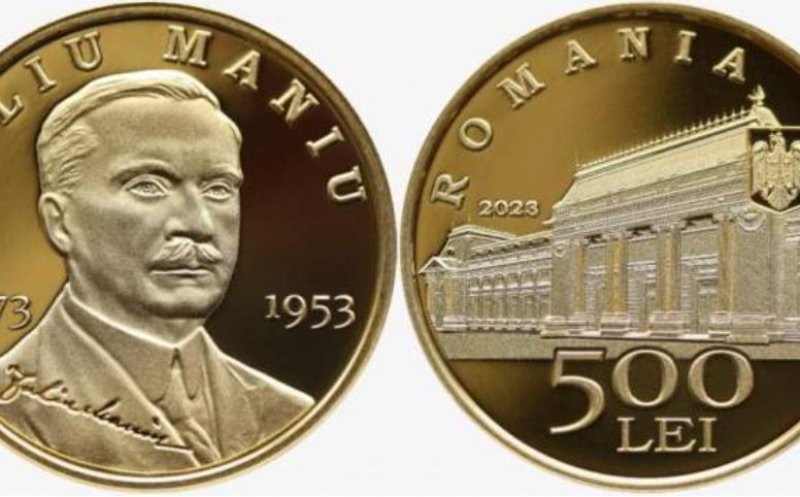 BNR a lansat o nouă monedă. E din aur și are valoarea nominală de 500 de lei