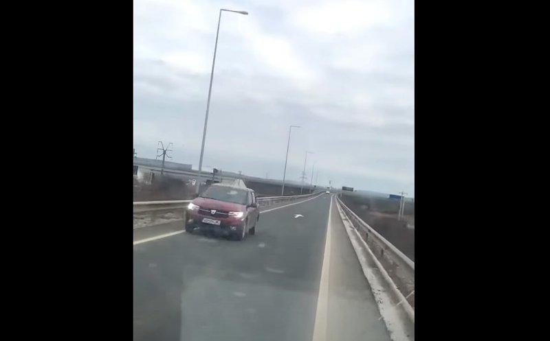 Şofer haihui pe CONTRASENS,  pe Autostrada A10 Sebeș - Turda... "Ce caută acolo???"