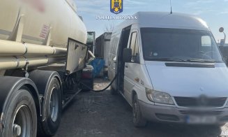 A furat sute de litri de combustibil din cisterne. Polițiștii clujeni l-au prins pe hoț în acțiune