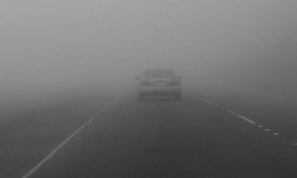 Atenție șoferi. Vizibilitate redusă din cauza ceții pe DN1F - Cluj-Napoca - Zalău