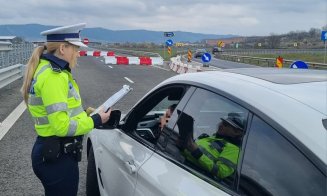 Acțiune a polițiștilor clujeni pe Autostrada A3