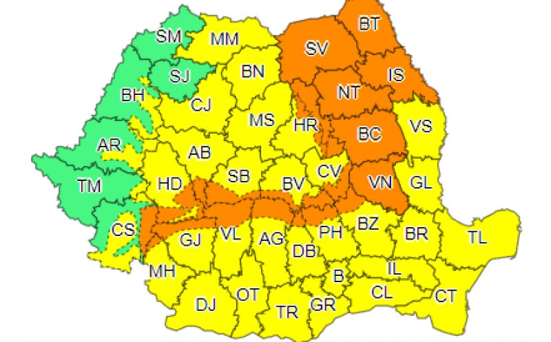 Vreme deosebit de rece, ninsori şi vânt, până sâmbătă dimineaţă