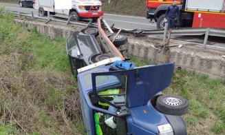 Cum s-a produs accidentul de pe Cluj-Oradea în urma căruia o autoutilitară a ajuns în șanț