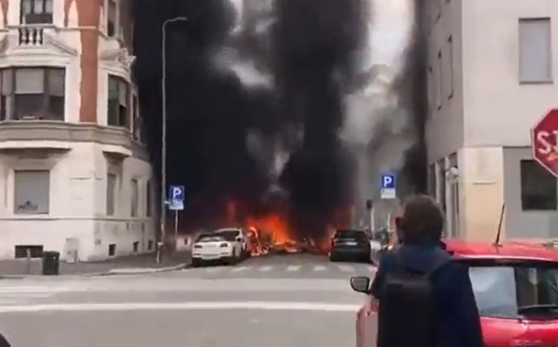 Explozie în Italia. Mai multe mașini au fost cuprinse de flăcări în Milano / Cauza incendiului