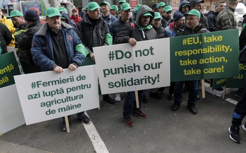 Agricultorii români protestează azi la Bruxelles: „Susținem Ucraina, dar ajutorul dat lor nu trebuie să conducă la lichidarea fermierilor din UE”