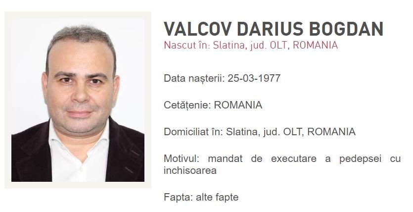 Darius Vâlcov, dat în urmărire generală, s-a predat în Italia. Fostul ministru al Finanțelor are de executat 6 ani de închisoare