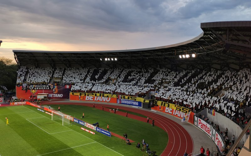 Moment special al fanilor clujeni la începutul finalei Cupei României