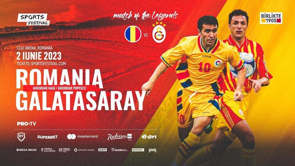 Biletele pentru România All Stars vs. Galatasaray Legends pot fi cumpărate de azi și de la stadion