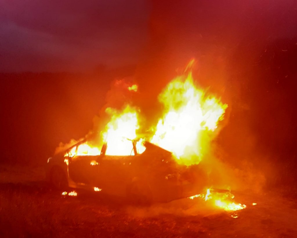 Tragedie în județul Cluj. Un om a fost carbonizat în urma unui incendiu auto