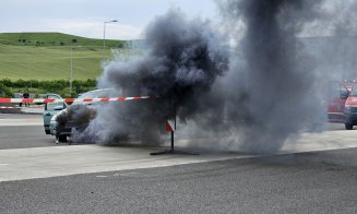 Pompierii din Cluj au participat la un exercițiu amplu pe A10 Sebeș-Turda. A fost declanșat Planul Roșu de intervenție