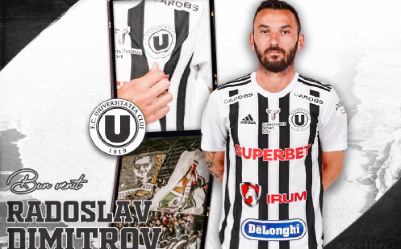 Încă un transfer la „U” Cluj. Radoslav Dimitrov semnează cu „studenții”