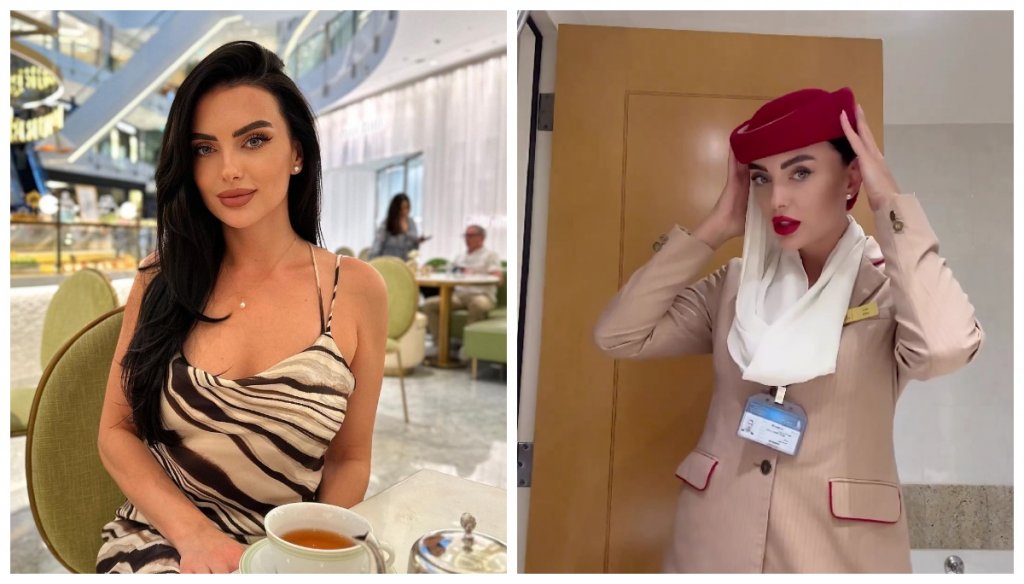 Cine este stewardesa din Cluj care i-a cucerit pe arabii de la Emirates. Frumusețea ei, comparată cu cea a Angelinei Jolie