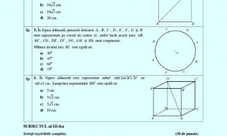 SUBIECTELE la Matematică la Evaluare Națională. Ce au avut de rezolvat elevii