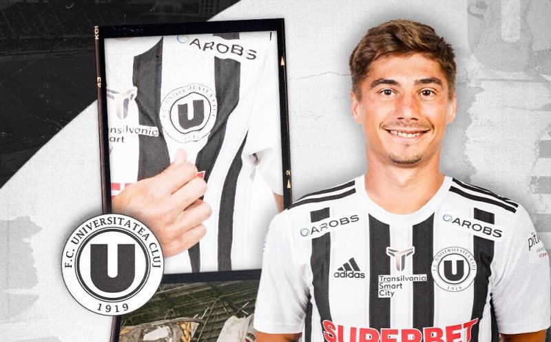 Încă un fotbalist crescut de Universitatea Cluj s-a întors acasă