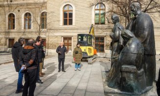 Ce se întâmplă cu soclurile statuilor „Școala Ardeleană”, Blaga și Eminescu