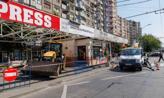 A început demolarea construcției din stația de autobuz din Piața Mărăști. În loc va fi amenajată o stație de transport public la standarde moderne