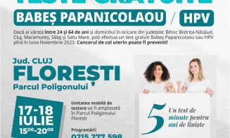 Teste GRATUITE Babeș-Papanicolaou și HPV în Parcul Poligonului din Florești