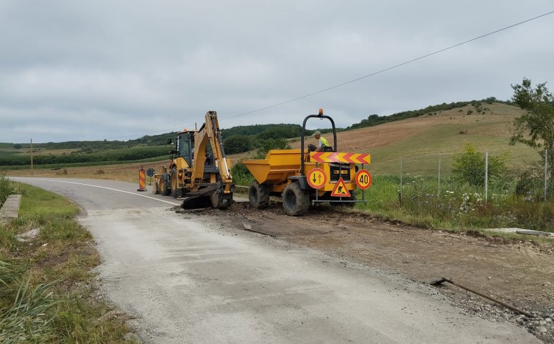 Reparații pe un nou drum județean din Cluj. Tișe: „Sunt lucrări importante pentru că...”