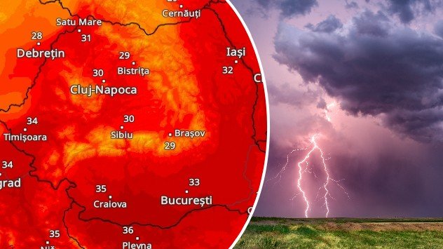 Furtunile și canicula lovesc România. Cum va fi vremea la Cluj în următoarele zile
