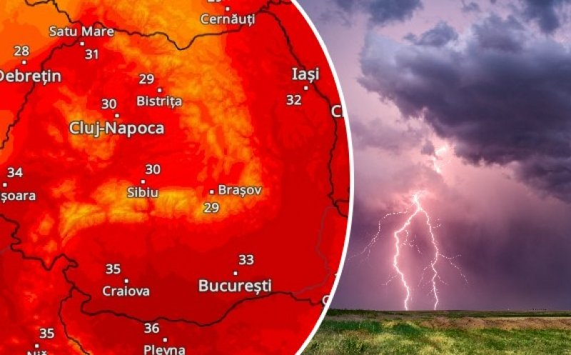 Furtunile și canicula lovesc România. Cum va fi vremea la Cluj în următoarele zile