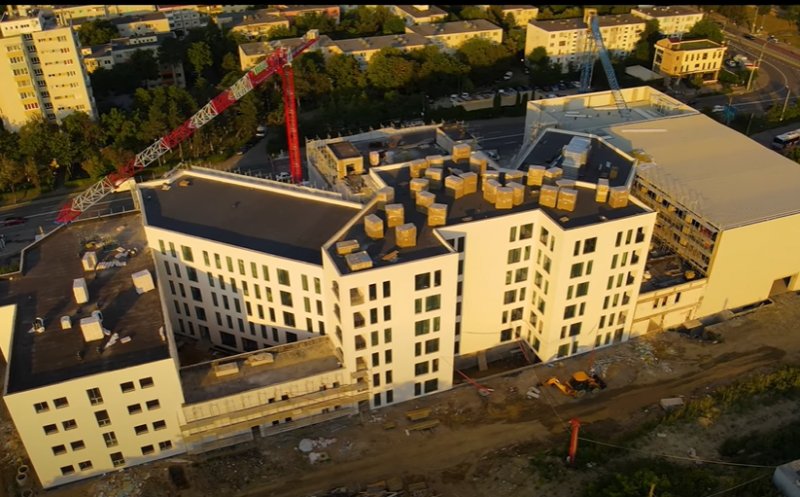 VIDEO SPECTACULOS din dronă cu viitorul sediu al Academiei Naționale de Muzică din Cluj: „În așteptarea muzicii”