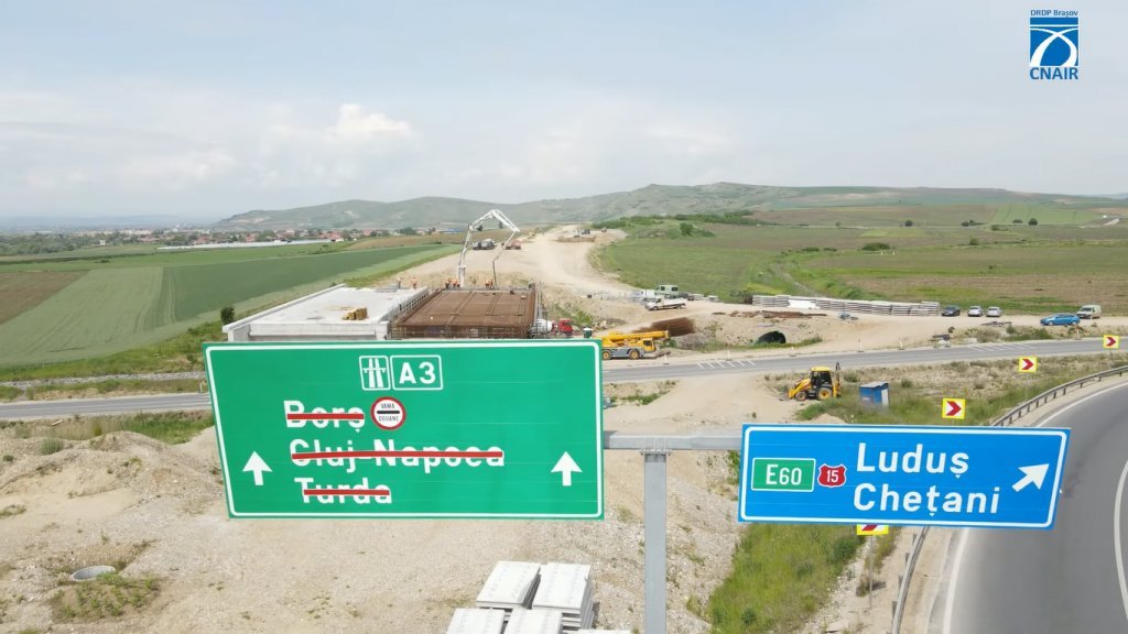 Pe A3 de la Cluj la Târgu Mureș anul acesta? Lotul Chețani - Câmpia Turzii, gata în 2023 dacă nu plouă...