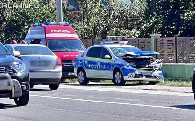 Accident cu o mașină de poliție la Gherla / A intervenit SMURD-ul