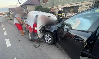 Accident în Baciu! Doi bărbați au fost transportați la spital