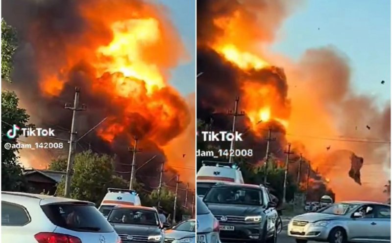 Două explozii uriașe lângă București. Un mort și cel puțin 7 răniți grav. 26 pompieri au fost și ei răniți. A fost activat Planul roșu