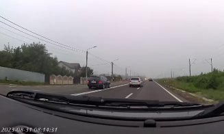 Inconștiență la volan, în Cluj. Nu a avut chef să respecte regulile de circulație și a depășit pe linie dublă continuă