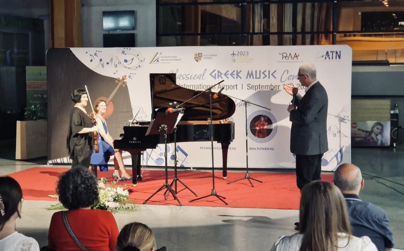 Concert de muzică clasică la Aeroportul Internațional „Avram Iancu”. Artiste din Atena au fost în prim-plan la Cluj