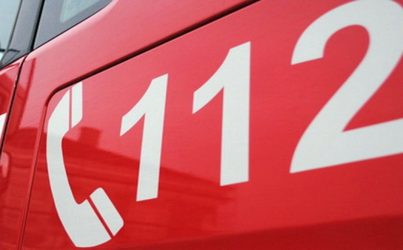 Autoutilitară răsturnată în Cluj. Pompierii au intervenit