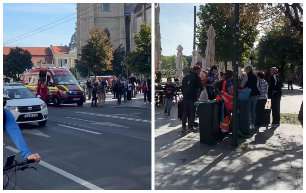 Femeie de 70 de ani lovită pe trecerea de pietoni de o ambulanță SMURD aflată în misiune, în Cluj-Napoca