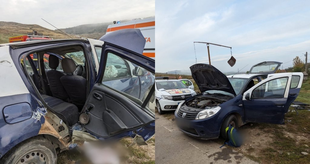 ACCIDENT rutier în Cluj! Tânăr de 20 de ani, scos de pompieri din mașină și transportat la spital