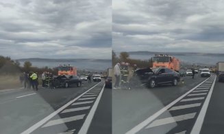 Accident cu două mașini în apropiere de Feleacu. Bărbat, transportat la spital