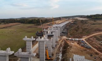 Imagini superbe de pe șantierele A3 dintre Nădășelu și Poarta Sălajului. Cum avansează UMB pe "autostrada viaduct"