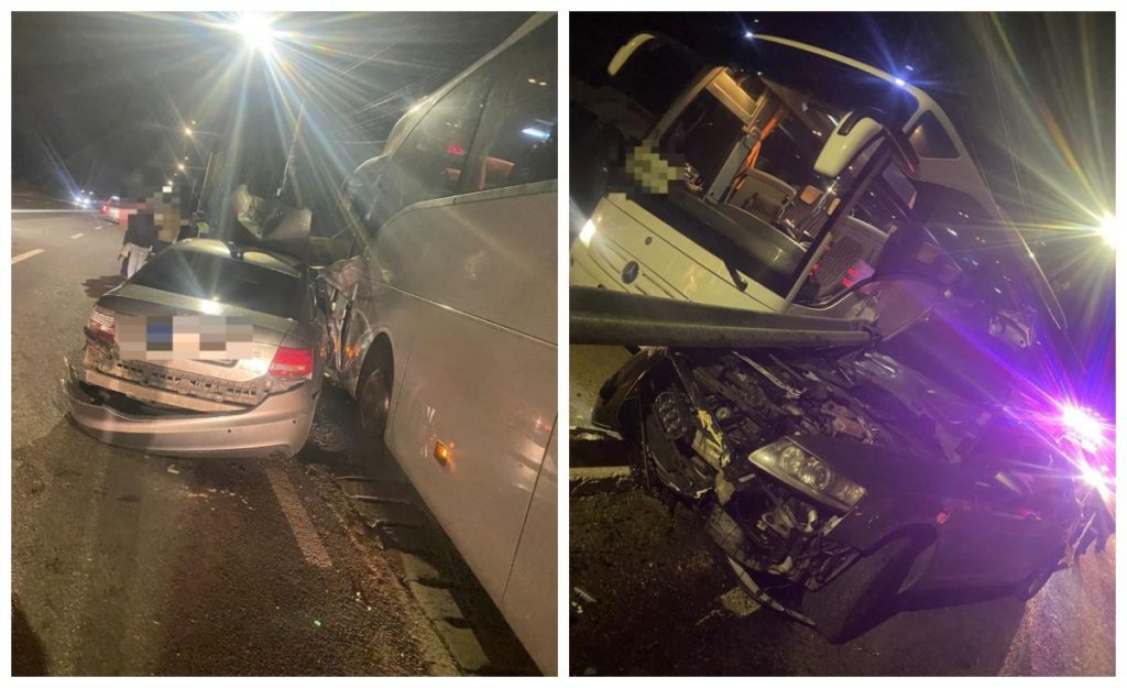 Cum s-a produs accidentul de la Jucu de Mijloc? Un autocar și două mașini, implicate / O șoferiță avea alcoolemie