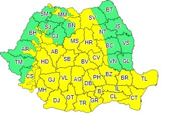 Cod galben de vânt în aproape toată țară. Județul Cluj e vizat de avertizare
