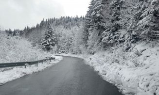 A nins în zona de munte a Clujului! Primele intervenții de deszăpezire ale sezonului