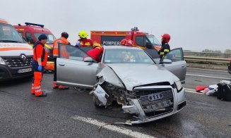 Accident GRAV pe centura Apahida-Vâlcele. Tânără de 20 de ani, rămasă încarcerată