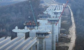 Zero grade, oamenii lui Umbrărescu rezistă! IMAGINI spectaculoase cu viaductele care cresc de la o săptămână la alta pe A3